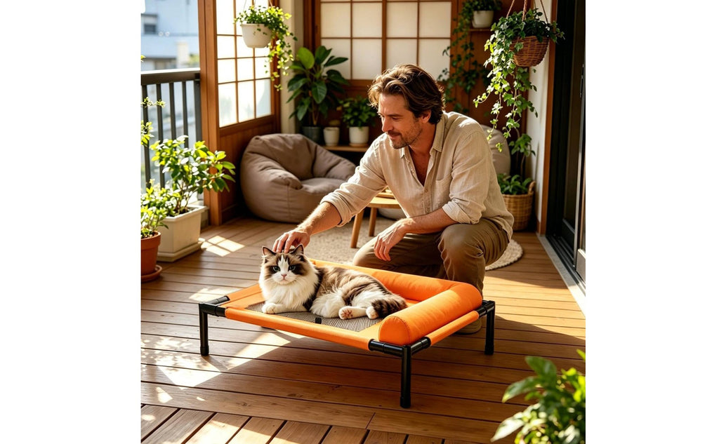 Year-Round Raised Dog Bed Washable Elevated Dog Cot Moisture-Proof Raised Pet Bed Easy to Clean for Small Dogs