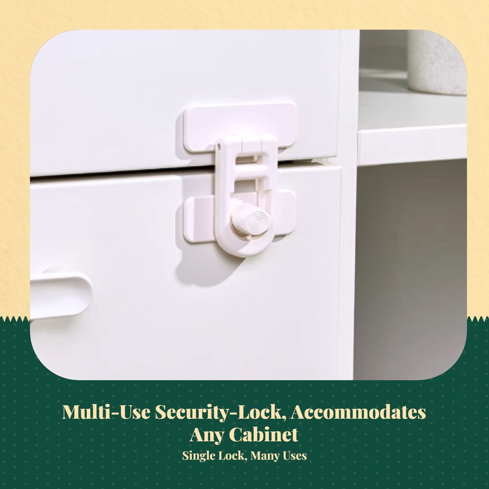 Toddler Protection Lock, No-Drill Cabinet Latch, Infant protective Drawer Lock, sticky, Multi-Purpose, Easy to Install