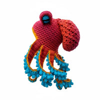 Squid Hat Funny Gift Crochet Tentacle Handmade Mythical Sea Creature for Adults, Skiing