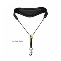 Leather Saxophone Strap Metal Hardware Padded Saxophone Strap Hook Clip