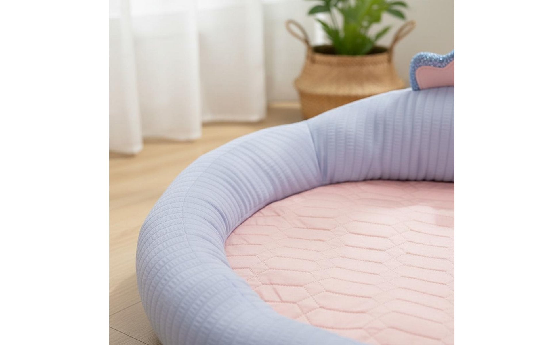 Small Dog Cooling Bed Supportive Raised Rim Bolstered Pet Bed Soft for Summer