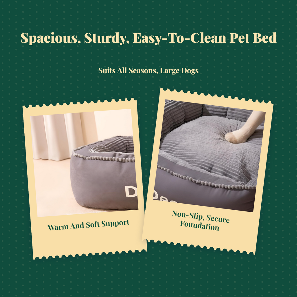 Orthopedic dog bed, washable cover.