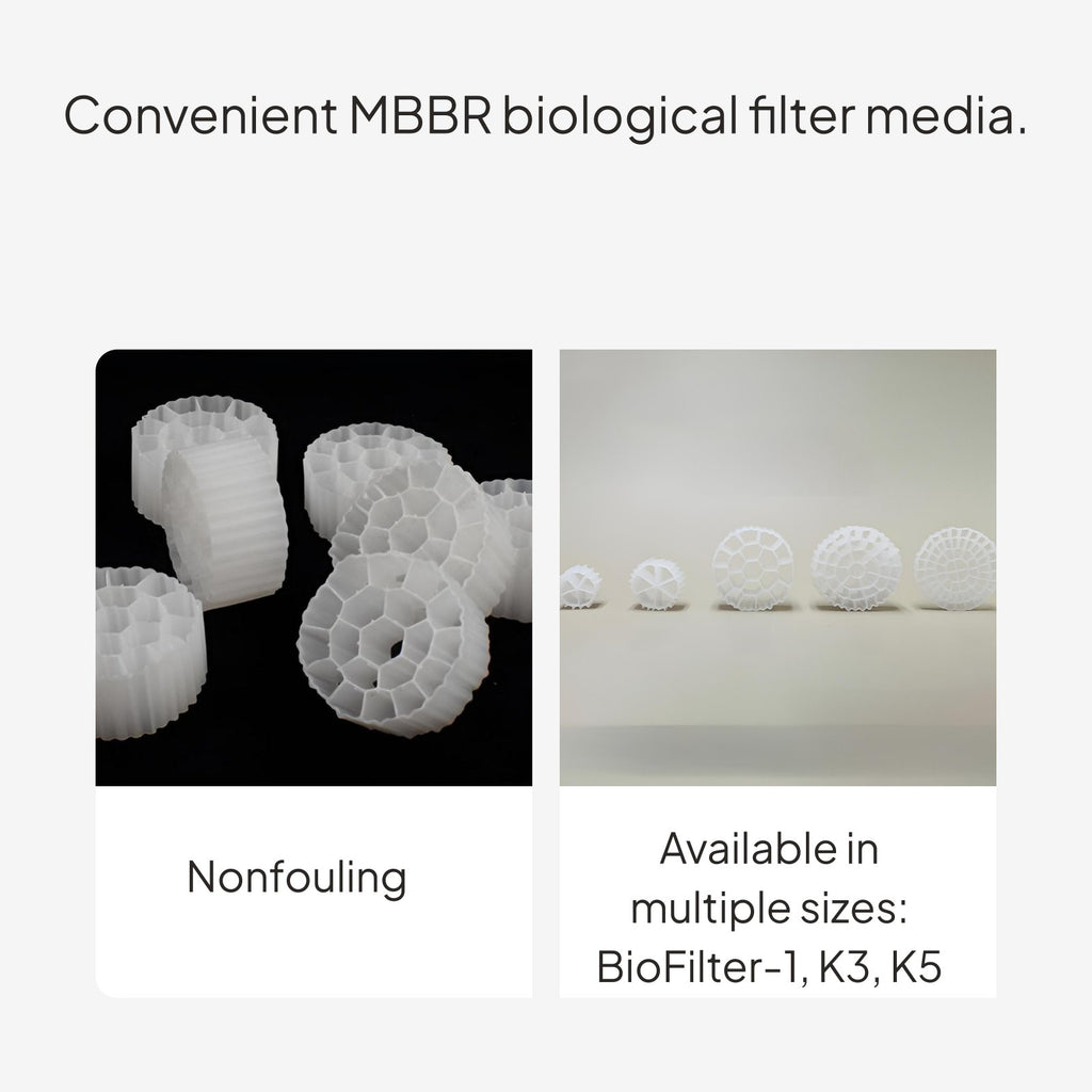 MBBR Biofilter Media High Surface Area MBBR Media Promotes Biofilm Growth Fluidized Bed Filler for Aquaculturists, Aquarium Hobbyists, Aquaculture