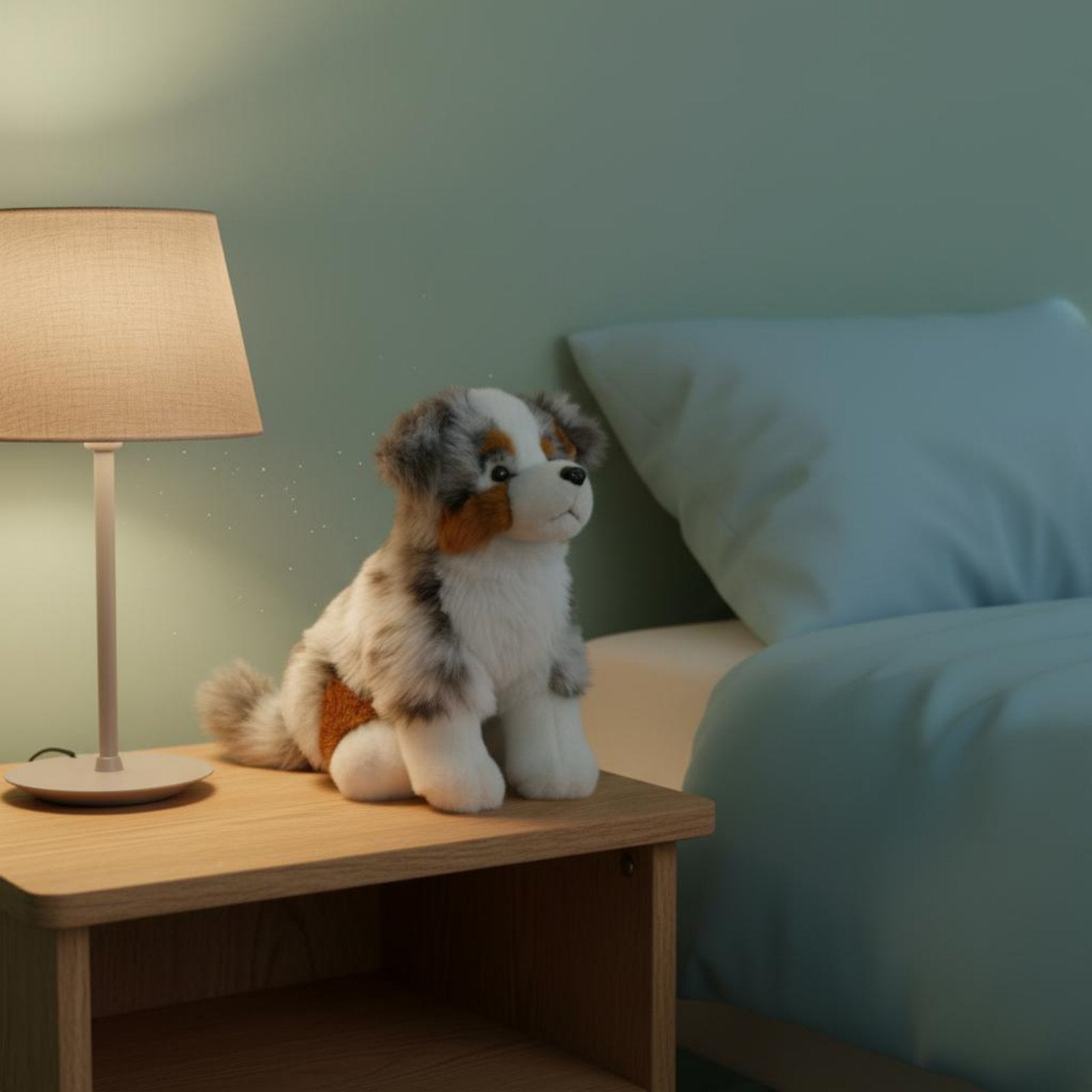 Australian Herder Stuffed Cuddly Realistic Dog Stuffed Soft for Playtime