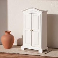 Dollhouse Wardrobe Handmade Craft Dollhouse Closet Opening Doors for Collectors