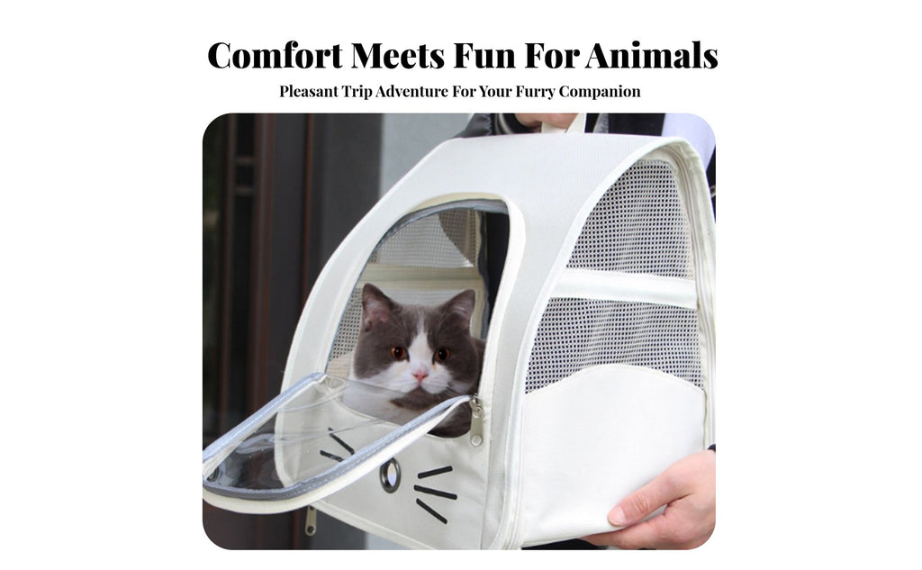 Space Capsule Pet carrierpack Breathable pet transporter Handshandshandsunrestricted for feline Owners