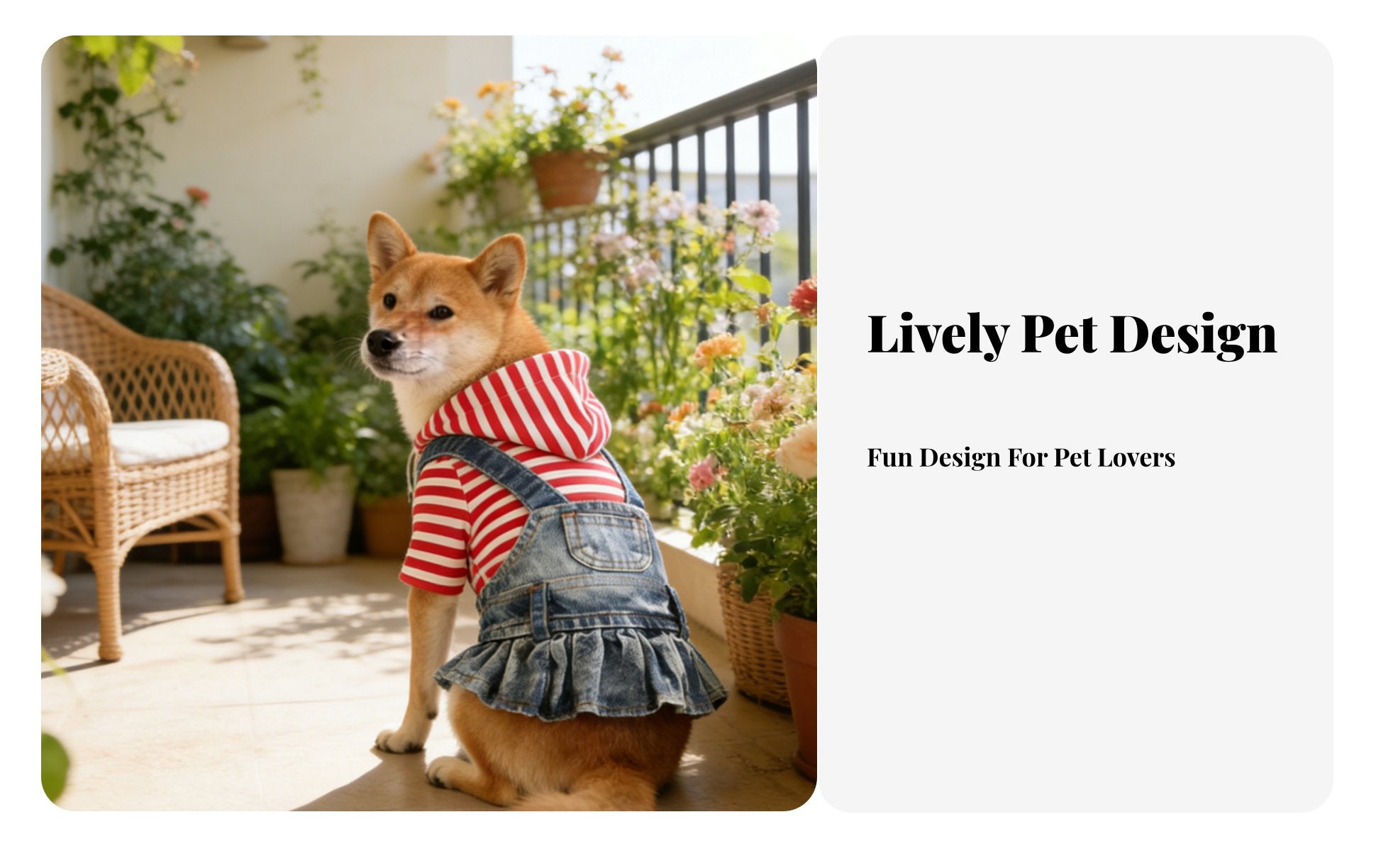 Comfortable Fit Embroidered Denim Pet Skirt Machine Washable Denim Dog Dress Lightweight Material for Dogs, Photo Shoots, Parties, Weddings
