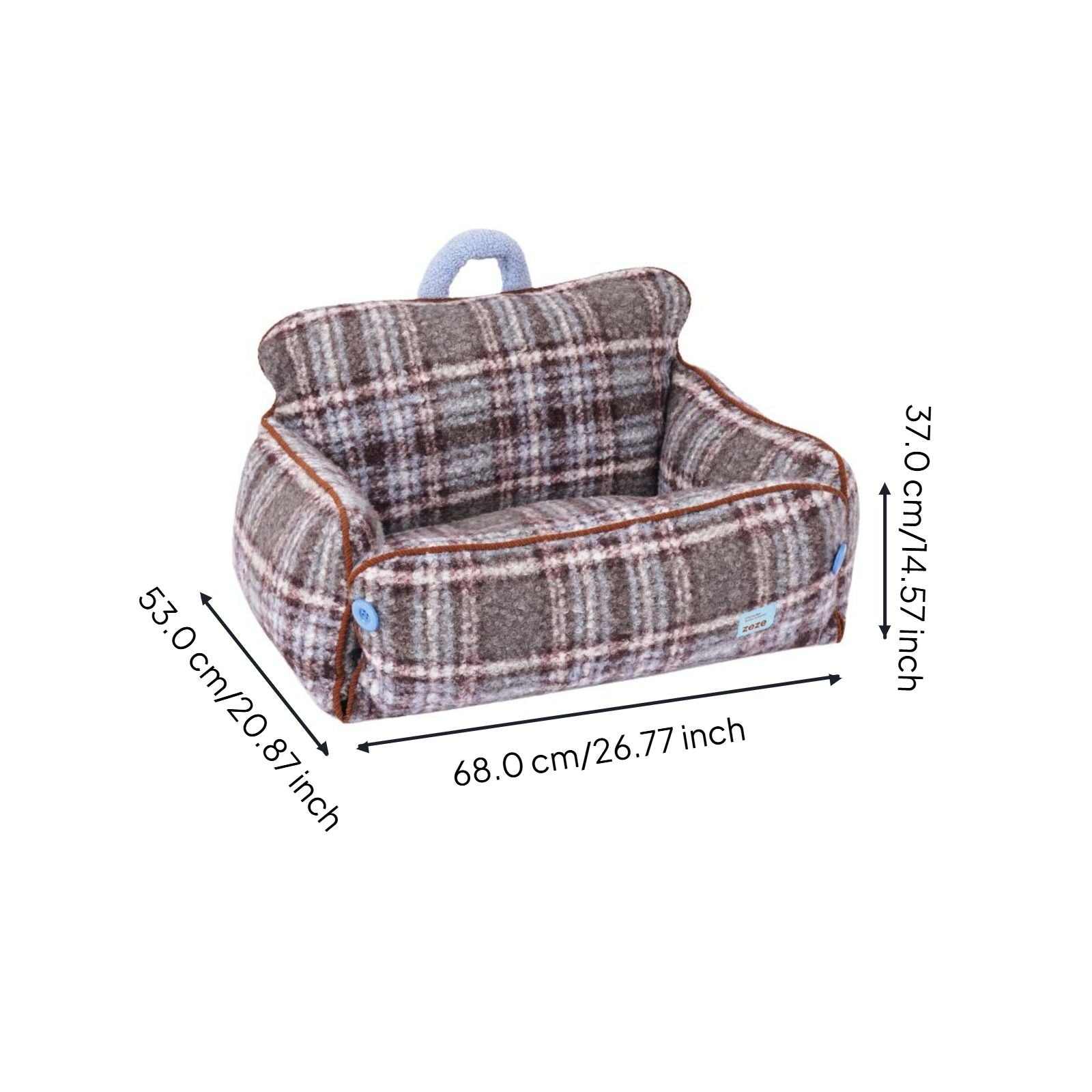 Orthopedic pet bed, washable cover