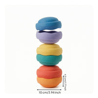 6 Pieces Steppebbles Set Textured Pebble Balance Stones Fine Movement Skills