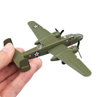 1:144 Scale B-25 Warplane high Detailed WW2 American Warplane Model Collectible Item Alloy Classic Aircraft Model for Collectors