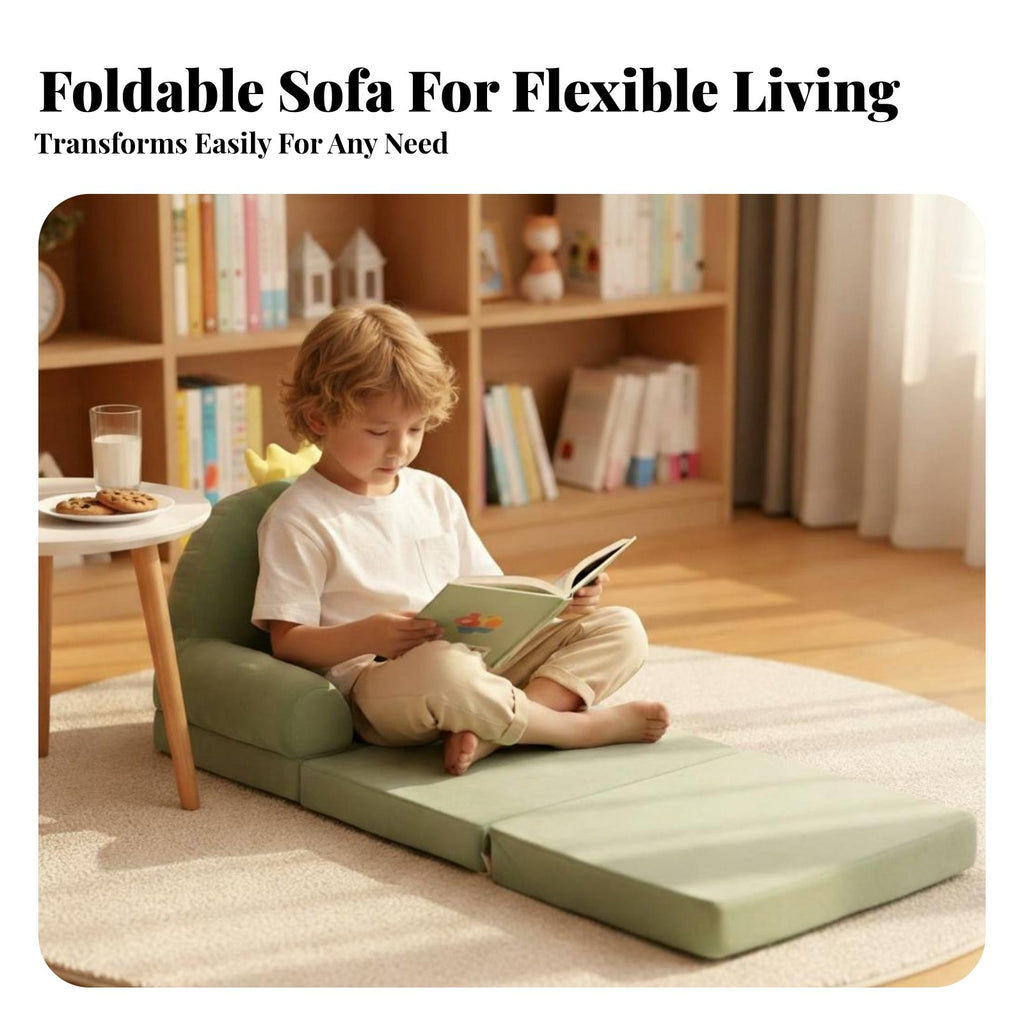 transformable Flip-Open Sofa Soft Fabric children's Furniture for Bedroom, Parents