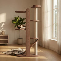 Wooden Cat Climber Climbing Tree Compact Cat Climbing Floor-Standing Structure Standing Pet Accessory