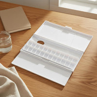 Trifold Paint Palette Flip Lid Folding Palette Case Foldable for Studio, Artists