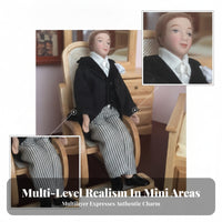 Male Tuxedo Doll Ready to Use Mini Suit Jacket Set Detailed for Collectors