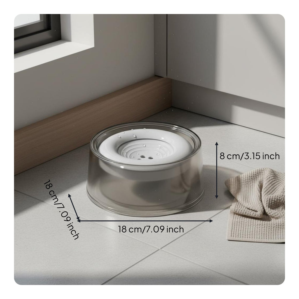 Floating Pet Water Bowl Dustproof No-Spill Dog Water Bowl for Car, Dogs, Cats