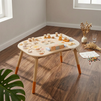 Hand-Eye Coordination Table Early Cognition Wooden Learning Activity Desk Stable Base