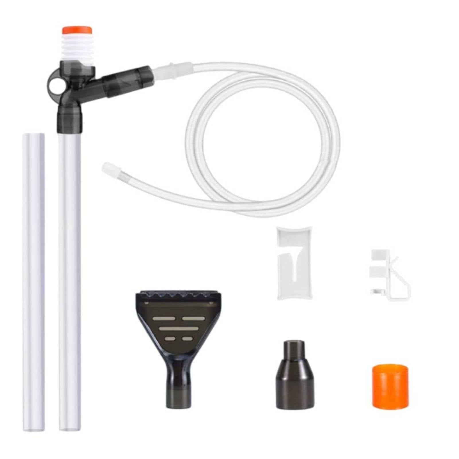 Manual Aquarium Water Changer Interchangeable Attachments Gravel Vacuum