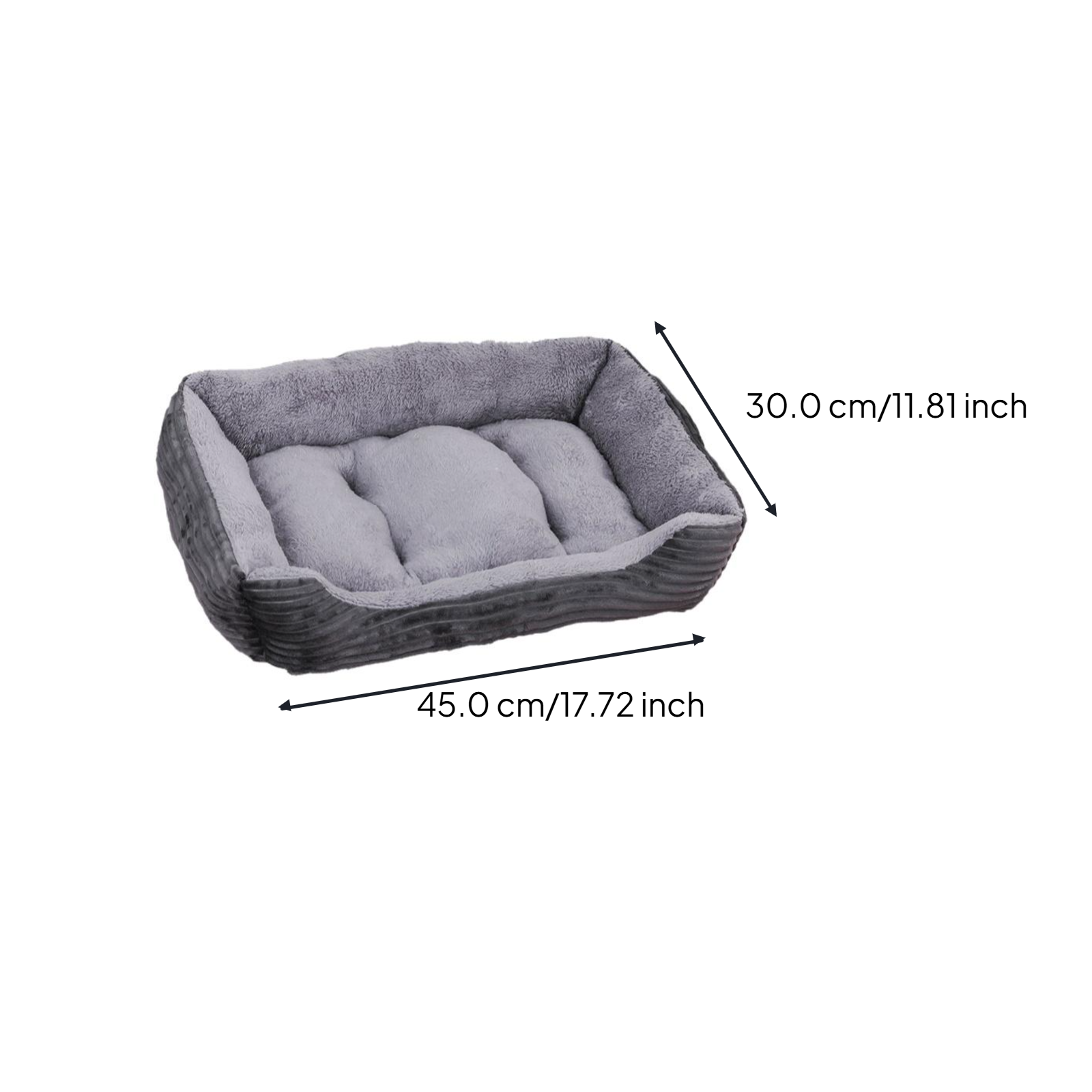 Calming Pet Bed, Soft, Easy-Clean, All-Season