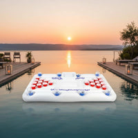 Inflatable Cup-Hole Raft Environmentally Conscious PVC Cup-Hole Buoyant Lounger