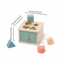 Color Shape Sorter Educational Child-Centered Sorting Toy Hand-Eye Coordination Color Matching Cube for Preschool, Kindergarten