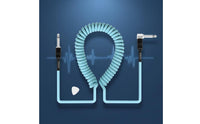 Coiled Guitar Cable Shielded Bass Guitar Cable Long-Lasting for Practice