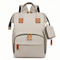Multifunction Diaper Backpack Quilted Front Nursery Storage Top Handle