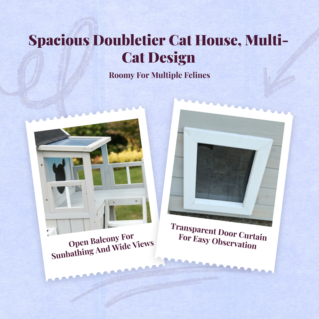 Insulated weatherproof wooden cat house