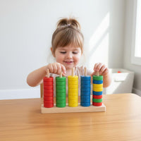 Color Sorting Bead Board Hand-Eye Coordination Preschool Counting Board