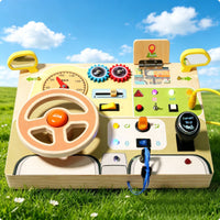 Steering Wheel Board Hand-Eye Coordination Driving Activity Board for Indoor