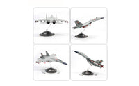 Fighter Model Kit with Display Stand Collectible Carrier-Based Fighter Model