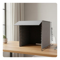 Reduces Reverberation and Reverb Desktop Soundproof Booth Easy Assembly Desktop Soundproof Box Foldable Design Tabletop Sound Isolation Box Collapsible for Podcasters, Streamers, Telecommuting Workers, Home Office, Studying