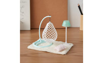 Miniature Egg Chair Furniture Scene Prop Dollhouse Swing Chair Set for Hobbyists