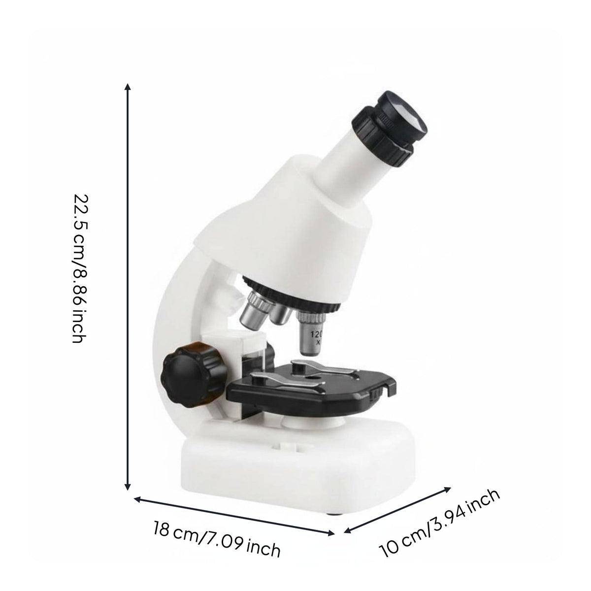 1200x Microscope Kit Blank Slides Visual Microscope Experiment Set Safe Plastic