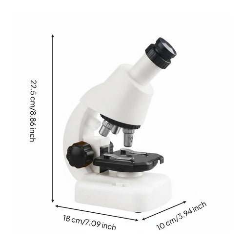 1200x Microscope Kit Blank Slides Visual Microscope Experiment Set Safe Plastic