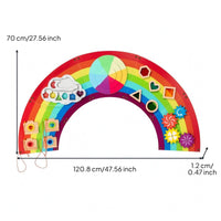 Interactive Sensory Busy Board Wood Child-Led Activity Center Easy to Install Child Development Toy for Children