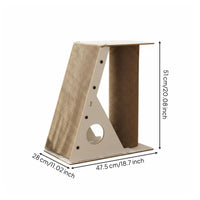Cat Scratching Pillar with Ramp Multifunctional Versatile Feline Design Scratcher with Perch Protects Furniture Pet Supplies for Living Room