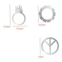 4 Pieces Bass Drum Hole Sticker Decorative Music Gear Lightweight for Stage