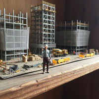 Construction Worker Figurine Bookshelf Decor Resin Scene Figures for Display
