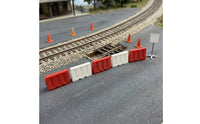 5 Pieces Model Railroad Barriers Plastic HO Scale Barrier Realistic for Dioramas