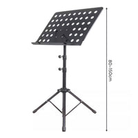 Sheet Music Stand Perforated Instrument Accessory Black Metal