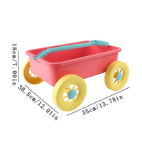 Sand Pull Cart Toy Colorful Children's Sand Wagon Lightweight 1 Piece for Outdoor