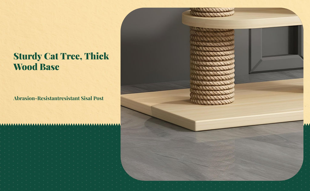 Multi-level wood cat condo tower