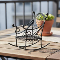 Dollhouse Rocking Chair Vintage Design Tiny Rocking Chair Elegant Details