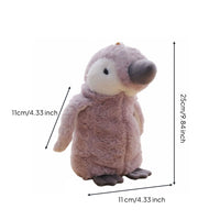 Velvety Penguin Writing Utensil Case Large Capacity Cartoon Creature Pen Bag