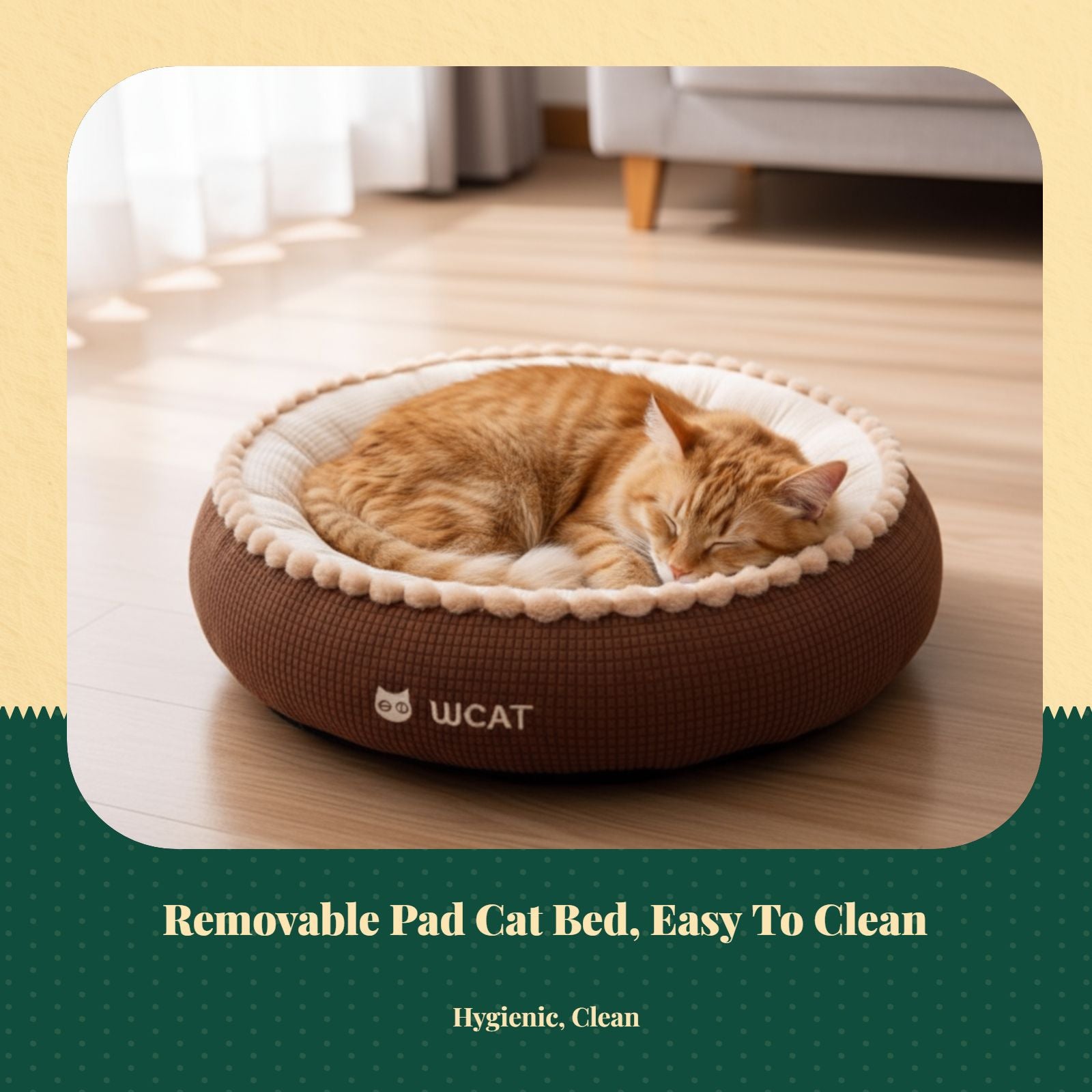 Machine washable pet bed