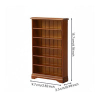 1:12 Scale Wooden Bookshelf Paintable Dollhouse Bookcase wood Material Small Dollhouse Storage Shelf for Model Hobbyists