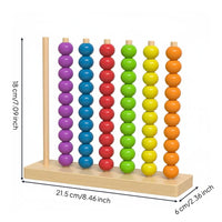 Peg Board Bead Set Sensory Play Color Sorting Toy Polished Edges for Nursery