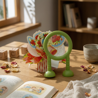Classroom Teaching Aid Green Visual Toy Rounded Feet