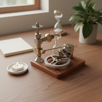 Heat-Driven Engine Model Adjustable Speed Piston Heat-Driven Engine Desktop Art Piece for Teacher, Desk
