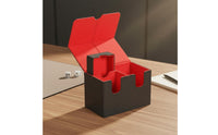 Leader Deck Box Wear-Resistant Leader Deck Box with Dice Tray Secure Card Organizer with Dividers Non-Slip Exterior